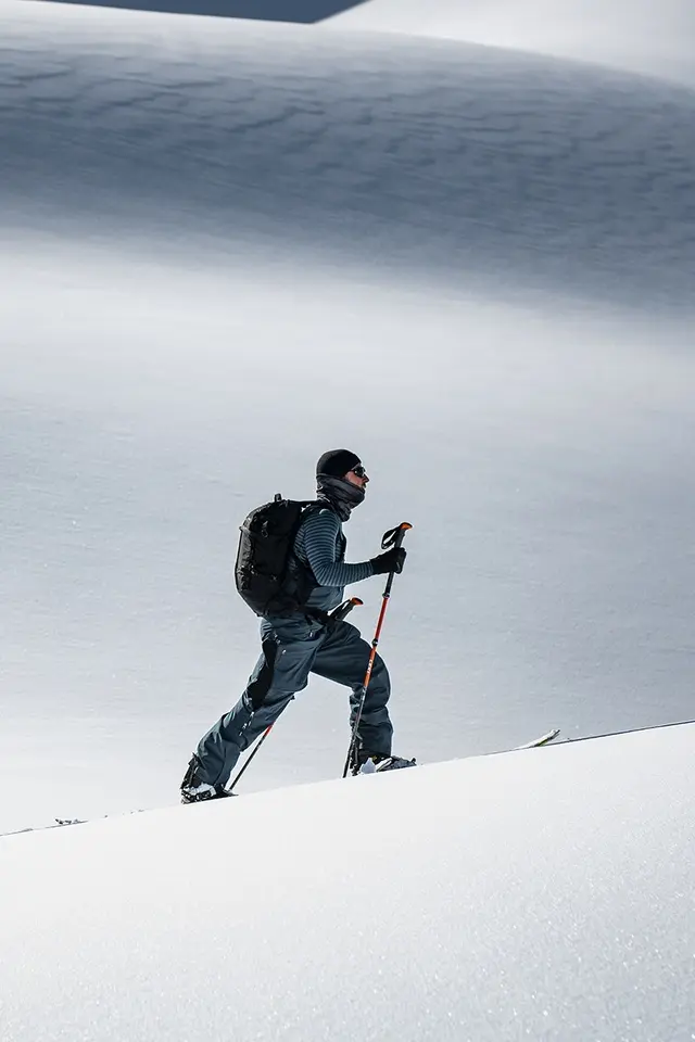 Skitouring sideways Penguin